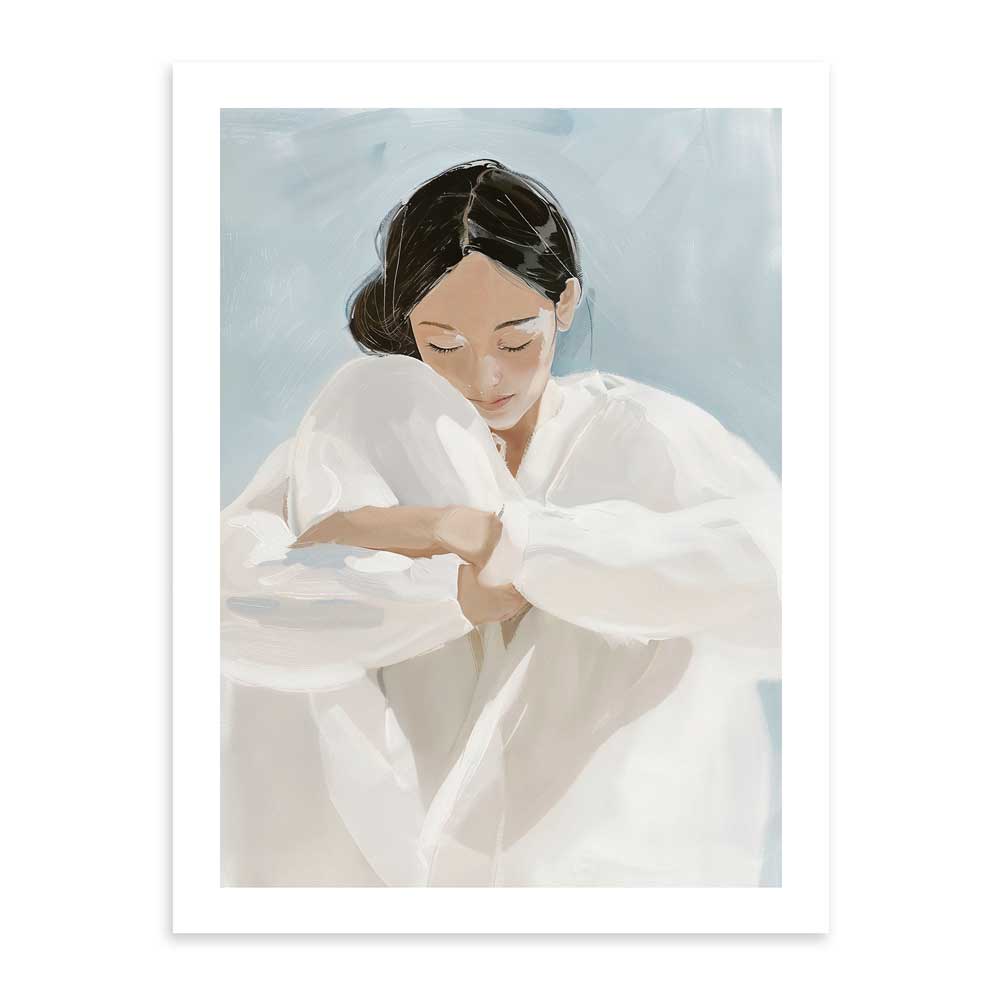 Mujer Serenidad 50x70 / Marco Color Roble