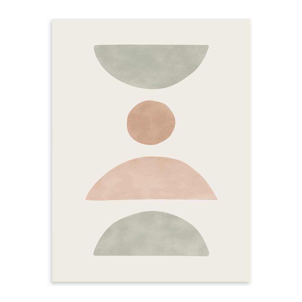 Formas Mint 50x70 / Marco Color Roble