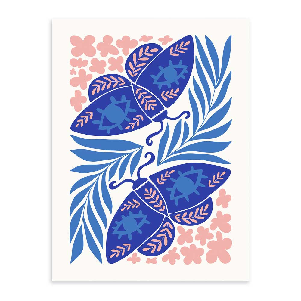 Mariposa Folk 50x70 / Marco Color Roble