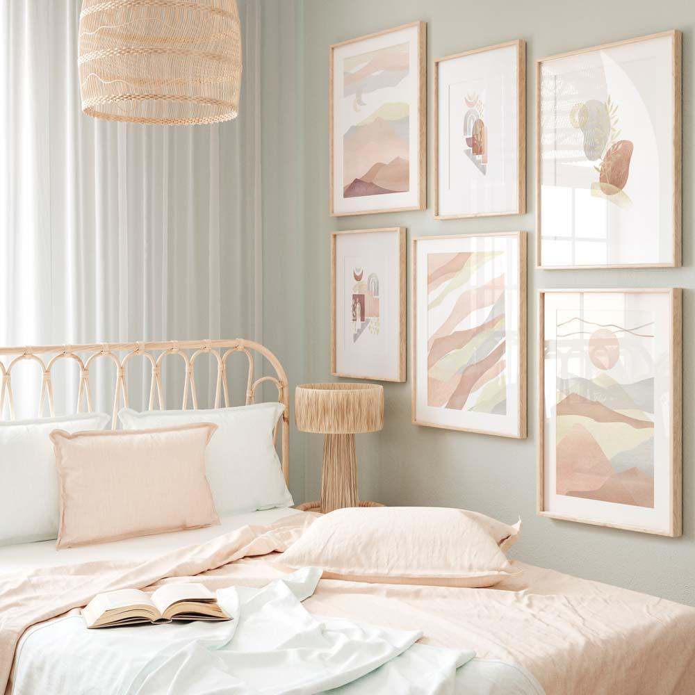 Láminas Con Ilustraciones Boho.