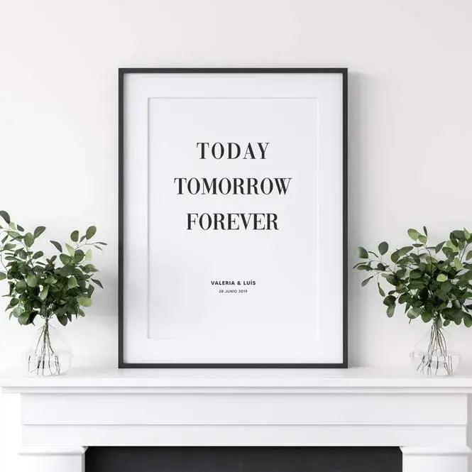Lámina decorativa personalizada para parejas
