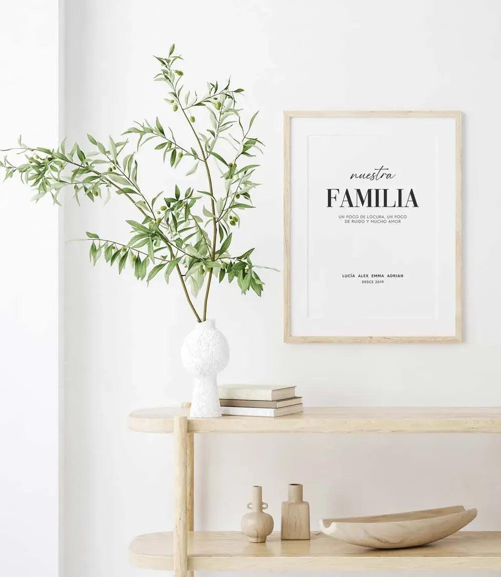 Lámina decorativa nuestra família