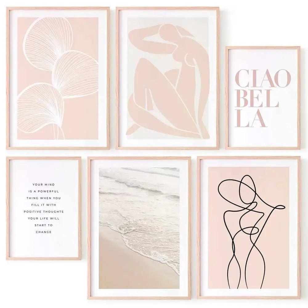 Conjunto de 6 láminas minimalistas