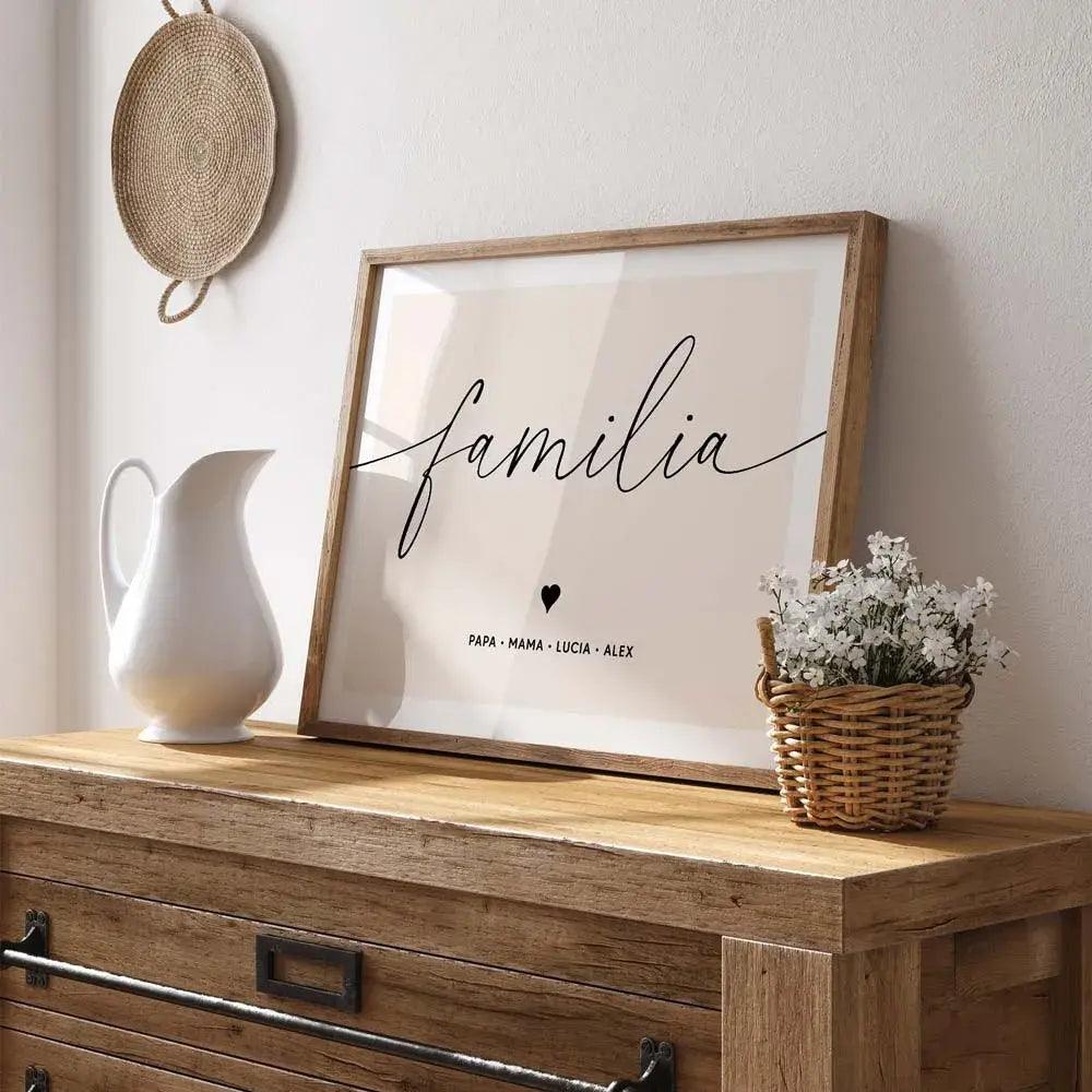 Lámina decorativa personalizada familiar