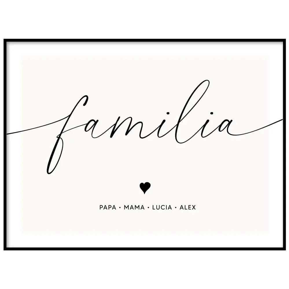 Lámina decorativa personalizada familiar