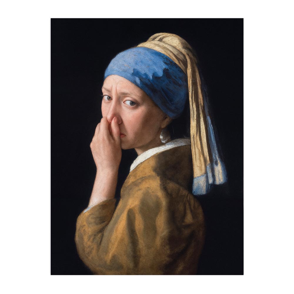 Reproducción de alta calidad de &quot;La Chica con el Perla&quot; de Johannes Vermeer.  Arte clásico para decorar tu hogar.