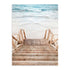Escaleras Playa 50x70 / Marco Color Roble