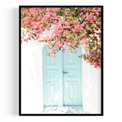 Puerta Flores 21x30 / Marco Color Negro