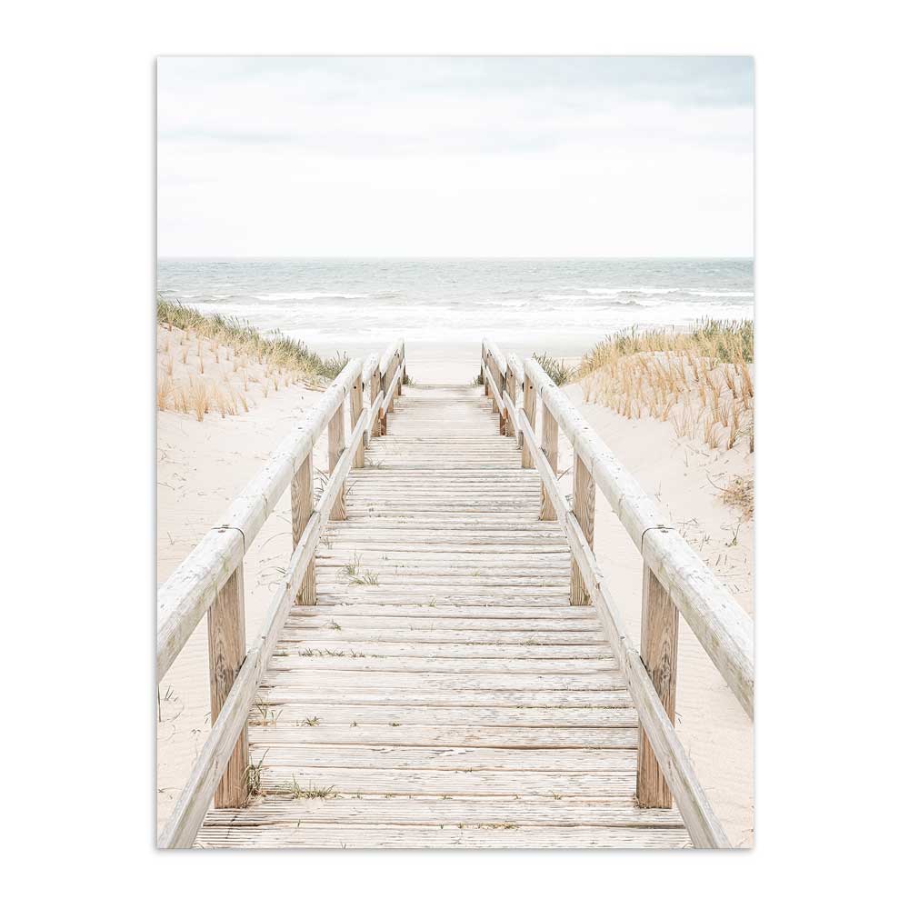 Camino Playa 50x70 / Marco Color Roble