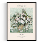 Rosas Blancas 21x30 / Marco Color Negro