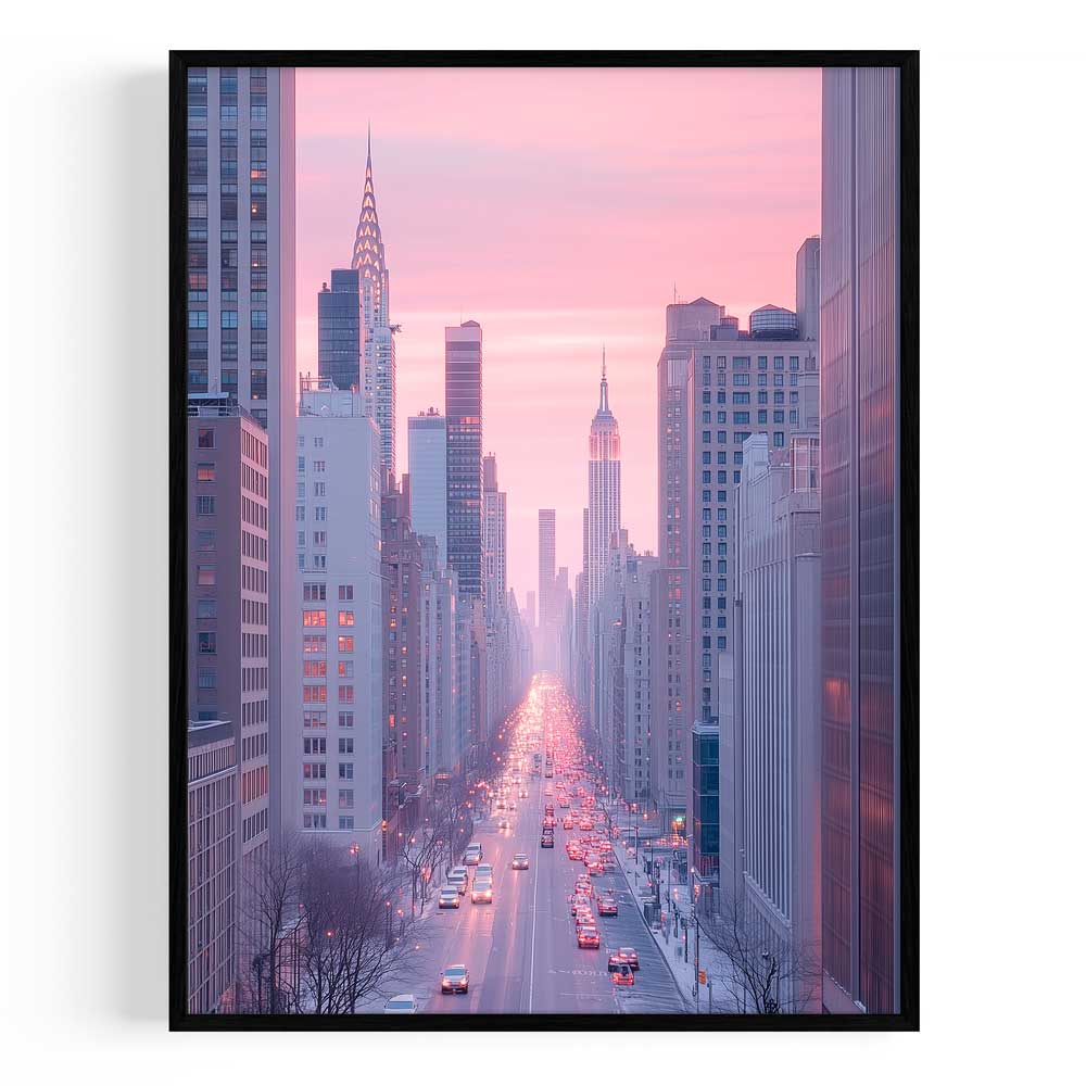 Manhattan Rosa Marco Color Negro / 21x30