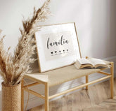 Láminas decorativas família de corazones