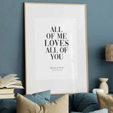 Lámina decorativa personalizada de parejas