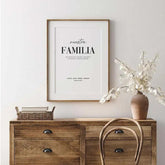 Lámina decorativa nuestra família