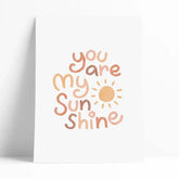 Lámina decorativa infantil con la frase: you are my sun shine