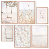 Juego de 6 láminas decorativas marineras