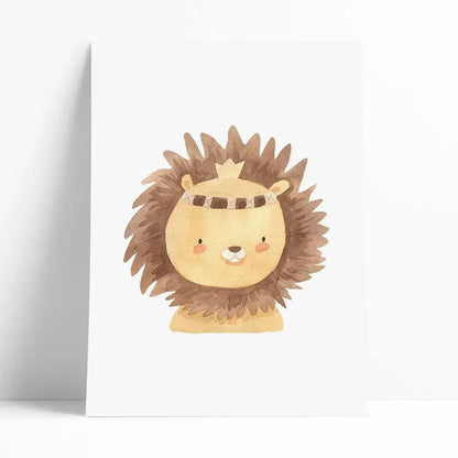 Lámina decorativa infantil de un león 