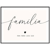 Lámina decorativa personalizada familiar