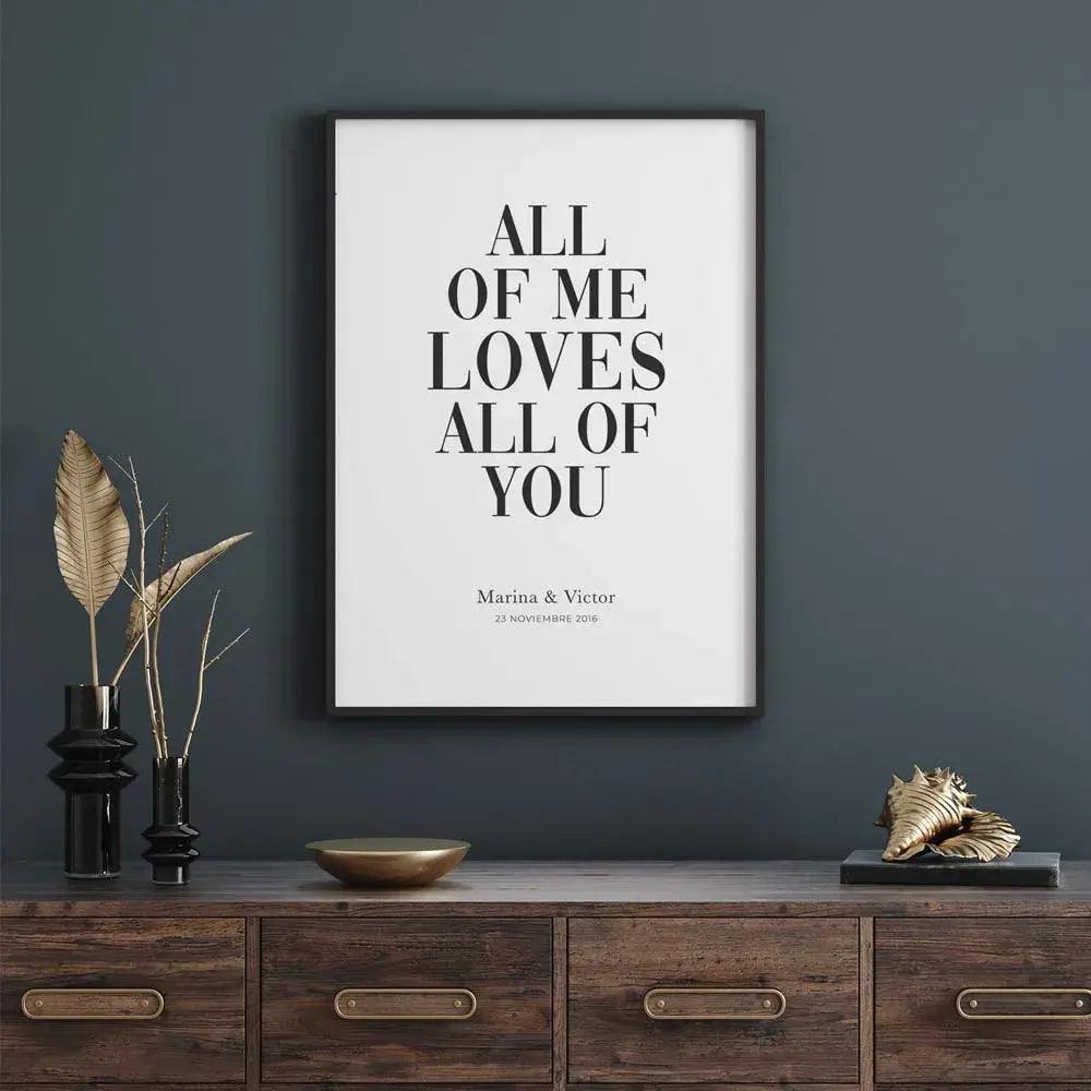 Lámina decorativa personalizada de parejas